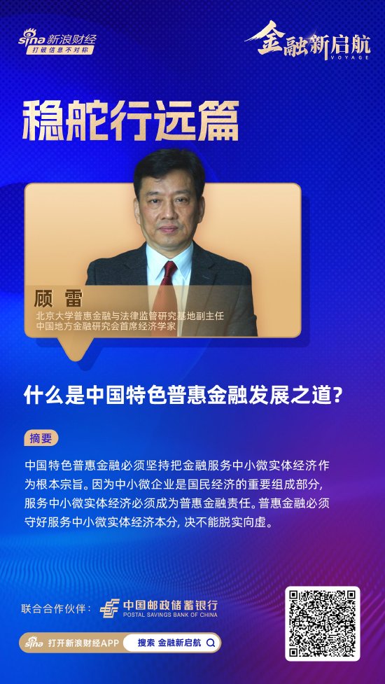 顾雷：什么是中国特色普惠金融发展之道？